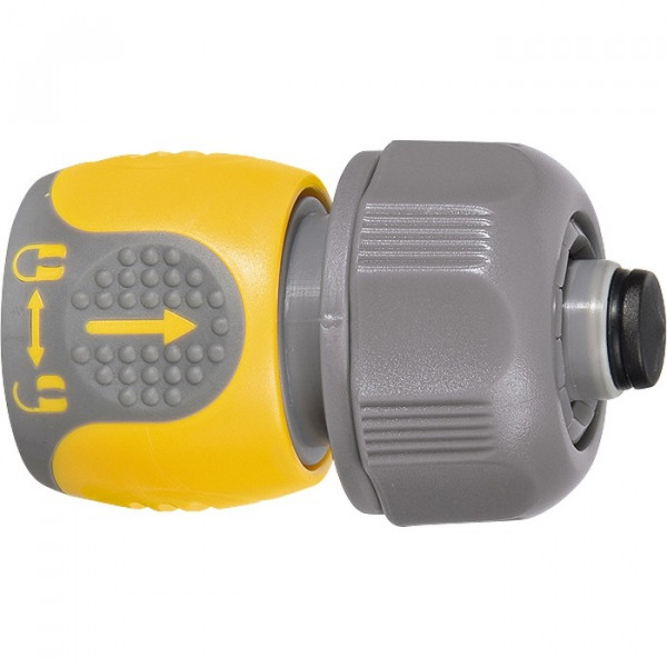 Conector alamă pentru furtun 3/4",aquastop, cu insertie dublă